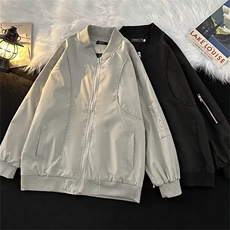 美式复古高街潮牌棒球服外套男女休闲宽松飞行员夹克上衣HJ75-p65，男装夹克，星座1008-1