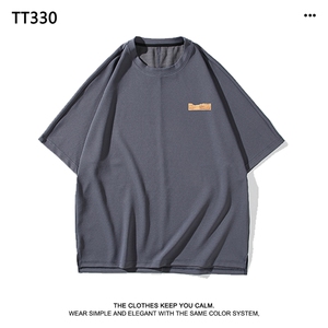 冰丝速干短袖t恤男款夏季潮流潮牌宽松透气半袖 TT330-特批36图片