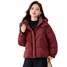 时尚气质连帽短款羽绒衣女2026年冬季新款保暖外套90%白鸭绒，女装羽绒服，姿衣坊