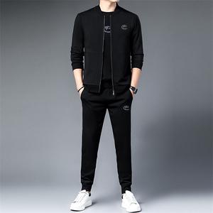 SA9686-3钱塘2020-2中青年男士百搭简约冬季厚款卫衣套装P240图片