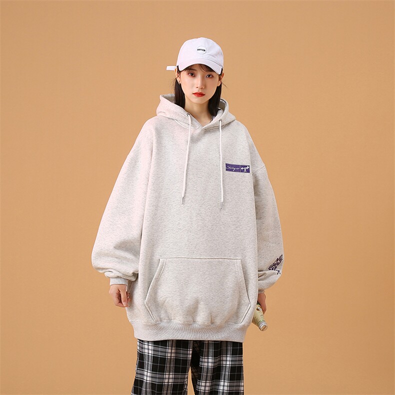 设计感小众炸街盐系连帽卫衣男女情侣欧美ins中性外套WY801P48，女装短外套，星座517A-1