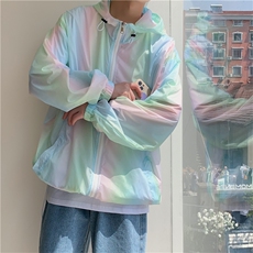 F3050/P38新款七彩防晒衣男夏季防晒服宽松遮阳运动薄款外套夹克，男装夹克，电商A141