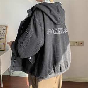 控价158牛仔棉衣男大码加绒羊羔绒牛仔棉服男棉袄 NM53229-P140图片