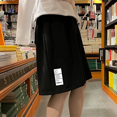 MK37045-P15冰丝短裤男士大码宽松休闲五分裤男运动中裤港风，男装休闲裤，电商A040