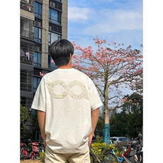 重磅美式植绒纯棉短袖绣花t恤男夏季新款万针刺绣上衣Q2687-特P35，男装T恤，星座610B-1