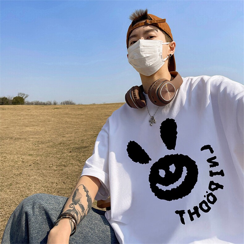 抖音得物二开现货供应220克夏装重磅美式高街宽松短袖t恤MT58,男装T恤,电商A486-1