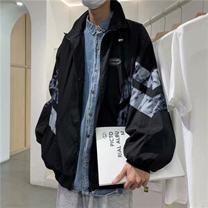 腰果花外套男春秋季韩版潮流百搭夹克ins大码宽松衣服 W1630-P52图片