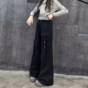 美式复古hiphop重工多口袋嘻哈街头高街喇叭牛仔裤K71526-P50网图图片