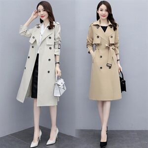 风衣女中长款2025春秋新款时尚气质收腰显瘦流行英伦风大衣外套潮，女装风衣，姿衣坊