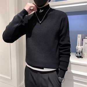 2026年针织毛衣青年男士春秋季新款V领坎肩纯色休闲马甲帅 S590图片