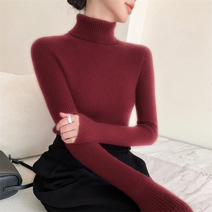 打底衫女秋冬内搭高领套头保暖长袖羊绒针织毛衣