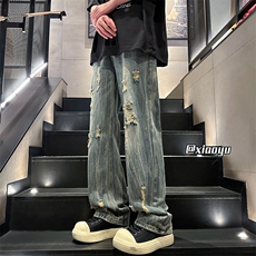 XZ616夏季新款破洞牛仔裤休闲九分裤TY2489P65控78，男装牛仔裤，星座512A（原616）