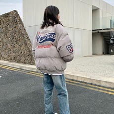 2024新款美式复古灯芯绒加厚外套男款冬季立领棉服情侣保暖棉，男装棉衣，星座506A