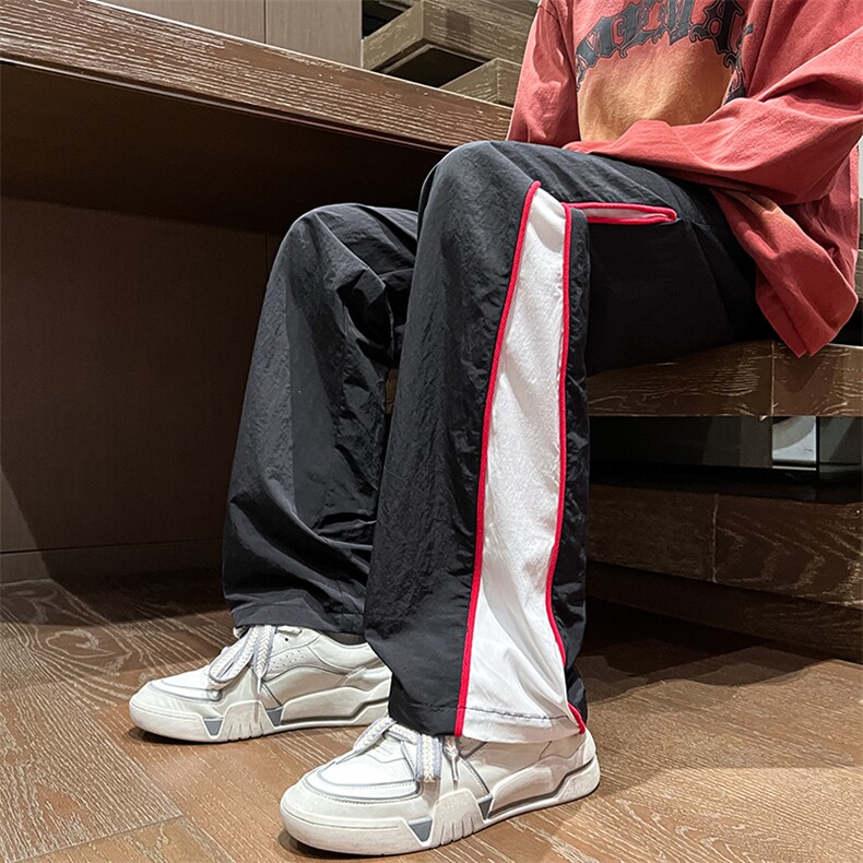 秋季美式insi高街hiphop拼接宽松运动长裤货号K2315P4568,女装休闲裤,电商A063