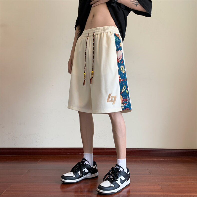 ！2025夏季新款男士风休闲短裤刺绣五分裤DK248特P25,男装休闲裤,电商B220