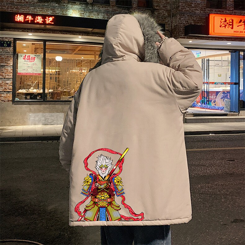 MM48203-P130冬季大毛领棉衣男士大码加厚棉袄男棉服,男装棉衣,电商A040