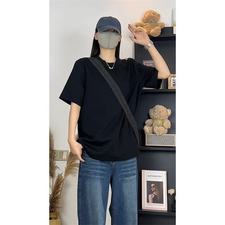 日常短袖T恤男女宽松型圆领显瘦百搭休闲风简约上衣T3704-特价P24,男装T恤,电商A007