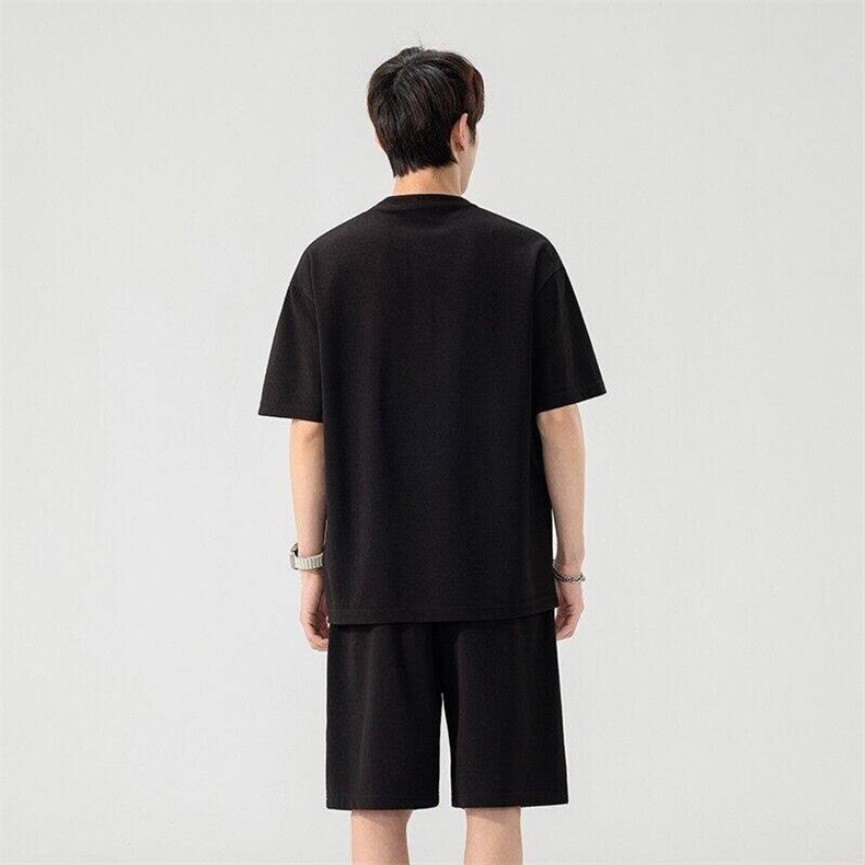 TZ25313-特P60夏季休闲T恤短裤男两件套,男装牛仔裤,电商D310B