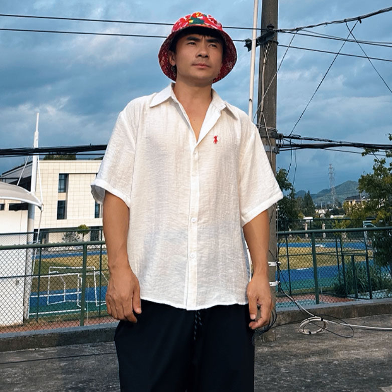 DC02男士短袖棉麻亚麻衬衫透气舒适面料凉爽透气衬衣慵懒风学院风,男装T恤,星座115A-2