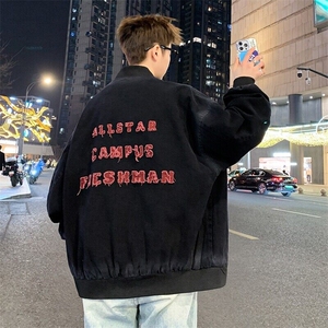 2025春季时尚休闲夹克外套男青少年宽松连帽男图片