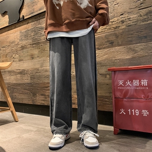 春季牛仔裤男韩版潮拼色做旧高街帅气2024新款ins长裤RK1451-P43图片