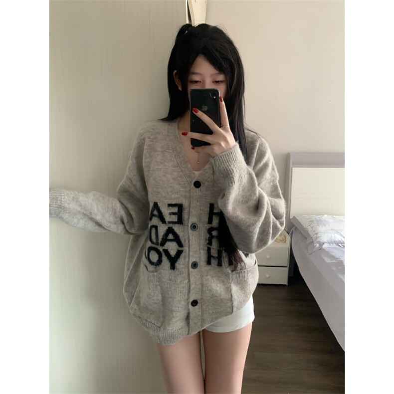 【有货】MY452HH-特P58秋冬高级感慵懒风开衫毛衣男美式针织外套,男装针织衫/毛衣,星座1007（原301D）
