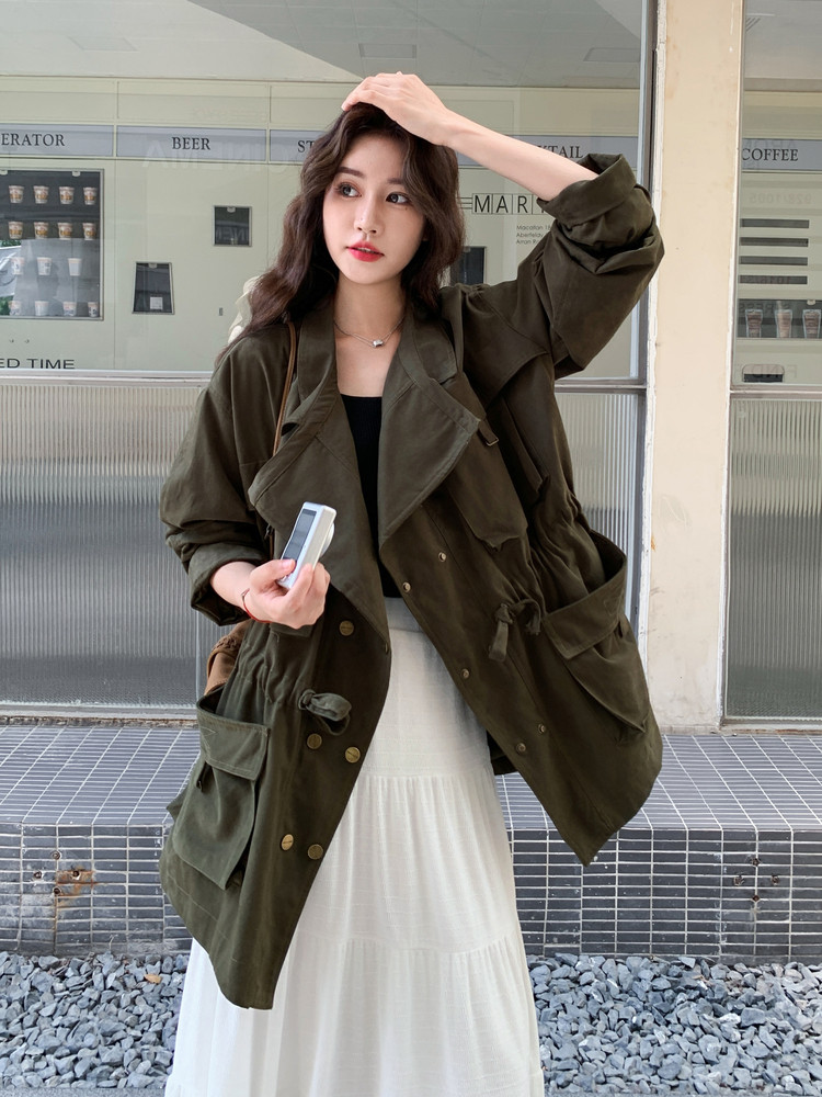 【秋款】法式宽松休闲工装外套2C212-G180-P165-K238,女装短外套,2C212