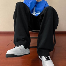 新款日系复古裤子男春季直筒休闲工装裤潮牌宽松阔腿裤G2931-p36，男装休闲裤，星座1008