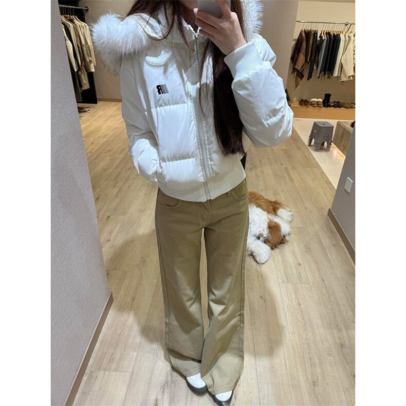 1506A/G78540/P89法式设计感大毛领字母印花连帽棉服,男装棉衣,星座1506A