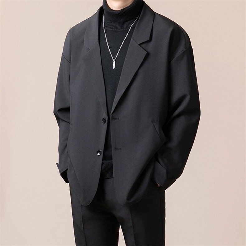 韩风chic外套男休闲宽松小西服春秋季港风帅气便上衣英伦W28/P58,男装西服,星座506