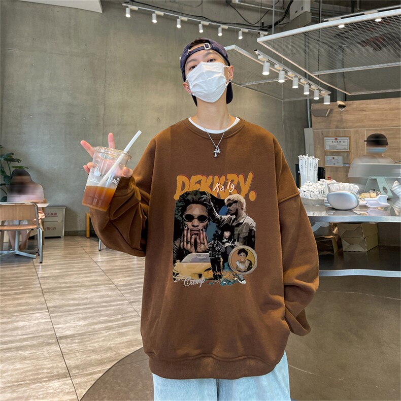 特P25控48秋冬新款男士圆领卫衣宽松休闲日常百搭上衣WQ2441,男装卫衣,电商B370