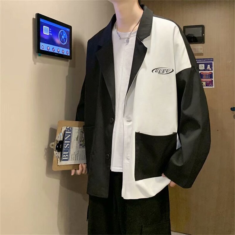 男士休闲撞色西装外套J018P55,男装西服,星座1116-2