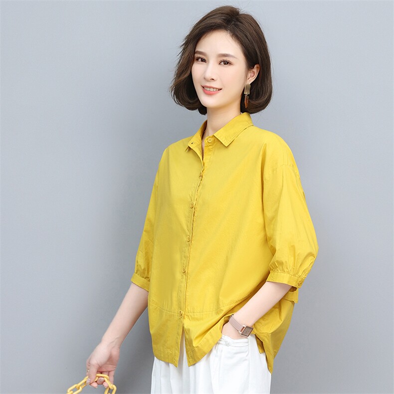 2022新款气质宽松显瘦休闲女装衬衫图片
