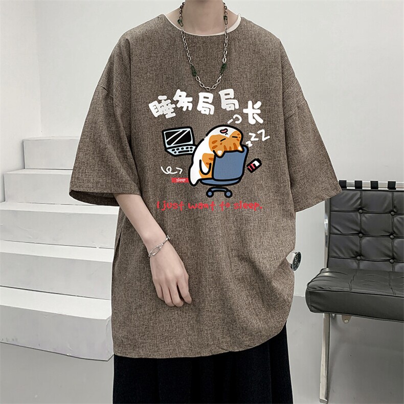 风复古亚麻短袖男棉麻t恤男半袖ZT71447-P35,男装T恤,电商A040