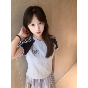 H0694-P35弹力修身正肩时尚短袖T恤女图片