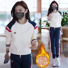 现货2025新款宽松休闲卫衣套装女时尚减龄加绒运动服两件套冬，男装休闲套装，星座1210-1