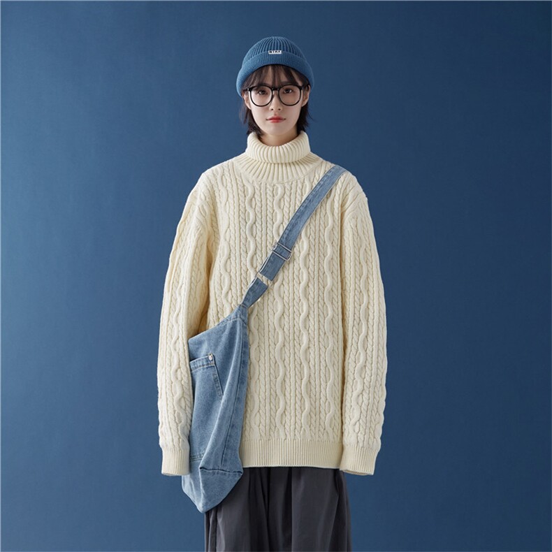 2020新品韩版宽松男女秋冬日系高领休闲时尚百搭毛衣潮ins,男装卫衣,星座1404-3