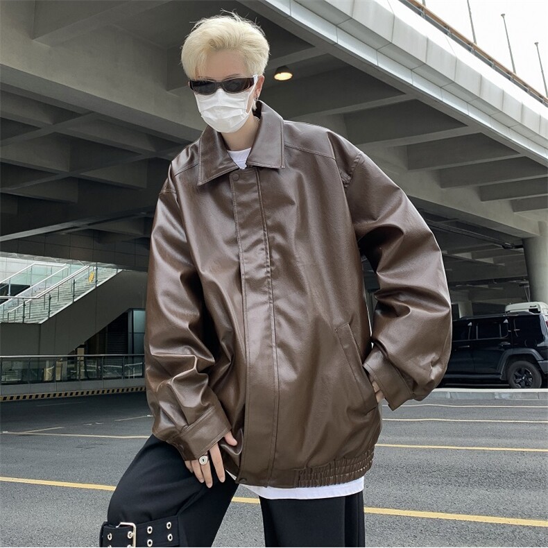 秋款男PU皮衣休闲夹克外套JK013 P70图片