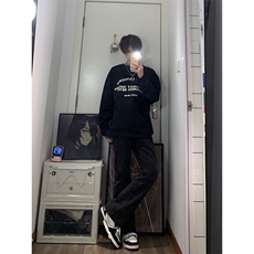 高街vibe纯色牛仔裤男款夏季修身直筒弹力微喇叭裤控价68，男装牛仔裤，星座310A-4