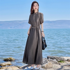 高级感复古提花连衣裙女2025夏新款优雅时尚宽松收腰显瘦气质长裙,女装高级感复古提花连衣裙女2025夏新款优雅时尚宽松收腰显瘦气质长裙,女装连衣裙,简古,简古