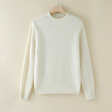 2024秋装新款半高领提花宽松舒适35%羊绒衫，女装羊绒衫，旭友羊绒