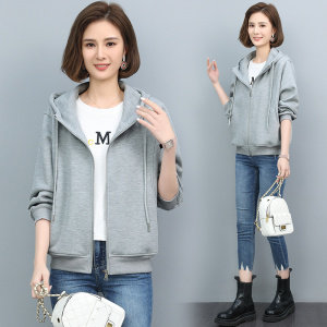 2023春装卫衣小外套时尚简约大方气质优雅收腰显瘦休闲修身百搭潮，女装短外套，阿丹