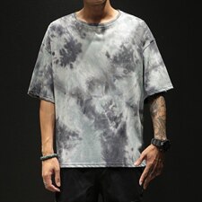 潮牌不规则扎染短袖T恤男半袖体桖insT0019-P30，男装T恤，电商A128