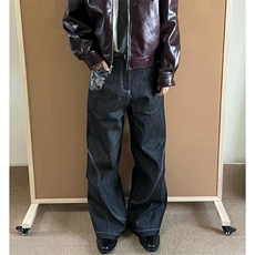 广州货高品质美式复古直筒牛仔裤610A-1-LY6058-P48，男装牛仔裤，星座610A-1