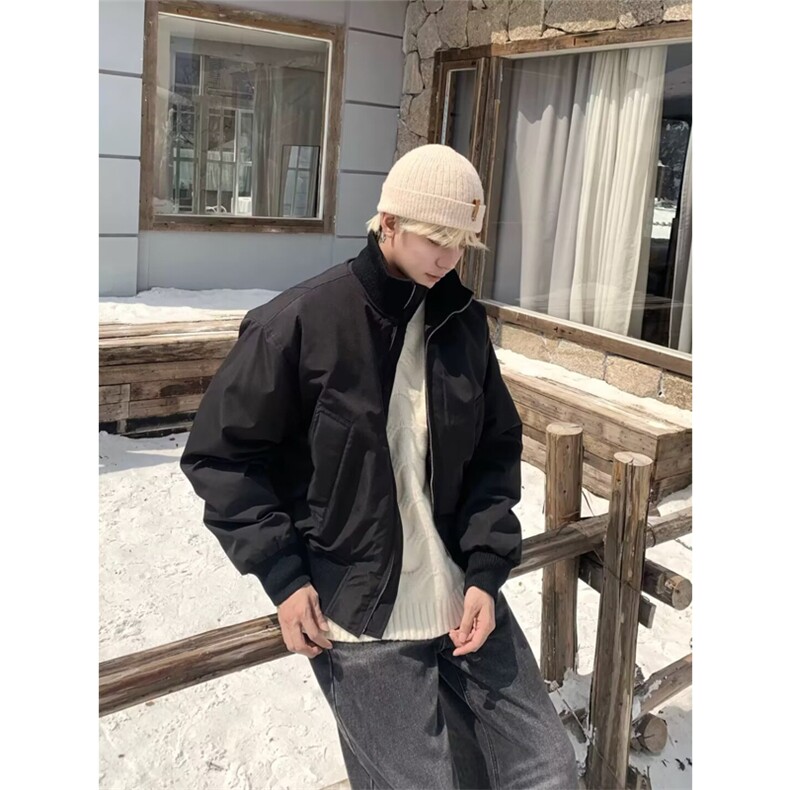 网图有货立领棒球棉服男廓形飞行夹克短款棉衣MY820-P98,男装夹克,星座1505