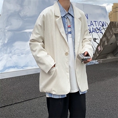 韩版潮流小西装痞帅外套春季复古潮牌宽松休闲西服男W8062-P40，男装西服，星座512-4