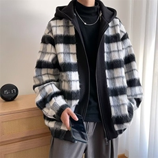 W1036-P63流行文艺男士外套秋季2025新款小香风格子，女装短外套，电商B323A