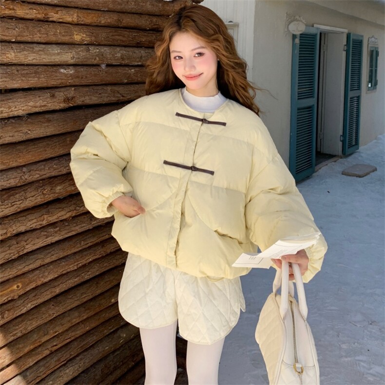 糖果色羽绒服外套+配真狐狸毛毛领一条，2B218-2567-P265,控378,女装羽绒服,2B218