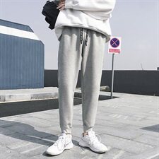 休闲裤男2021新款潮流加绒青少年运动小脚束口长裤冬款DS287TP65，男装休闲裤，电商A102