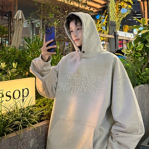 珍珠连帽卫衣潮牌男款休闲情侣外套秋冬XZ225-3-WY11-P55控855